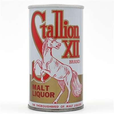 Stallion XII Malt Liquor Pull Tab GOLD MEDAL SATIN GOLD 126-4