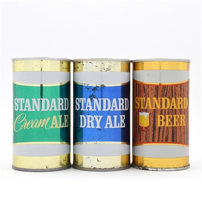 Standard Ale and Beer Zip and Pull Tabs Lot of 3 Different