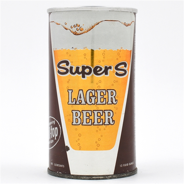 Super S Beer Zip Top CLEAN 129-25 RARE