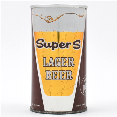 Super S Beer Zip Top CLEAN 129-25 RARE