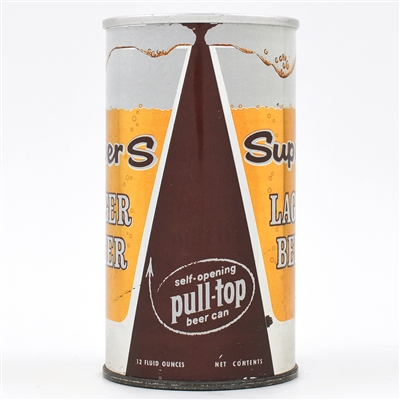 Super S Beer Zip Top CLEAN 129-25 RARE