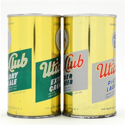 Utica Club Ale and Beer Zip Tops Lot of 2