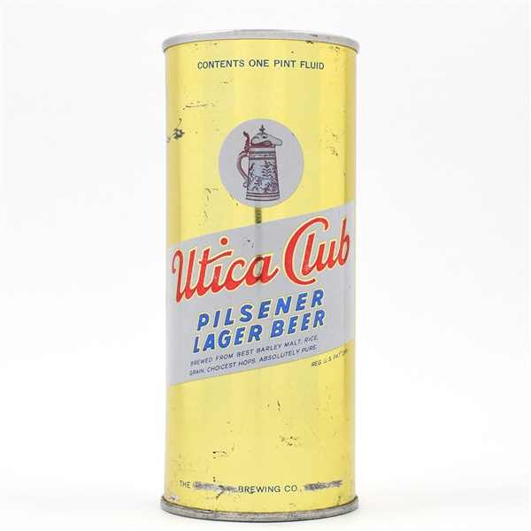 Utica Club Beer 16 Ounce Fan Tab RARE CLEAN 168-30