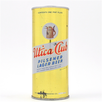 Utica Club Beer 16 Ounce Fan Tab RARE CLEAN 168-30