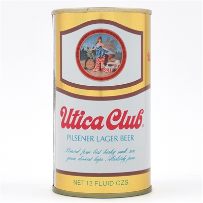 Utica Club Pull Tab FULL COLOR EMBLEM - POSSIBLE TEST CAN RARE UNLISTED