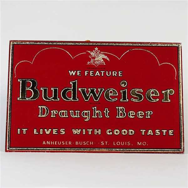 Budweiser Draught Beer It Lives With Good Taste ROG Sign