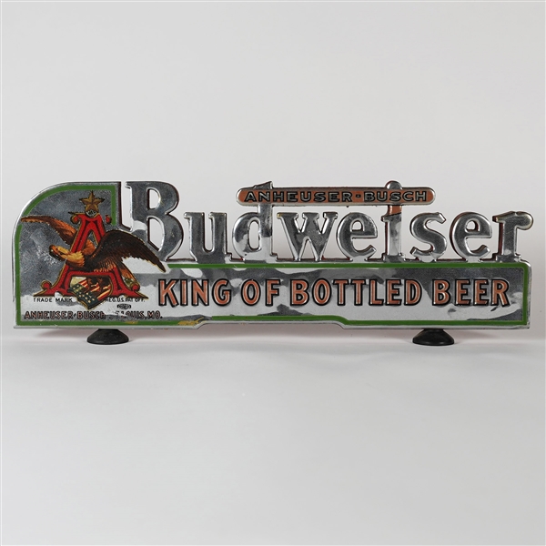 Budweiser King Of Bottled Beer Foil Over Compressed Paper Back Bar