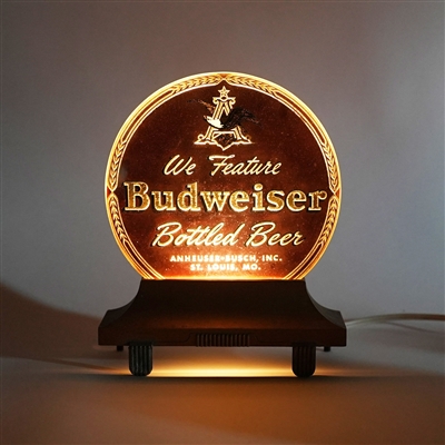 Budweiser Bottled Beer ROG Illuminated Back Bar Sign