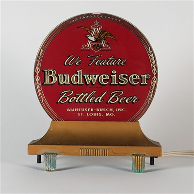 Budweiser Bottled Beer ROG Illuminated Back Bar Sign