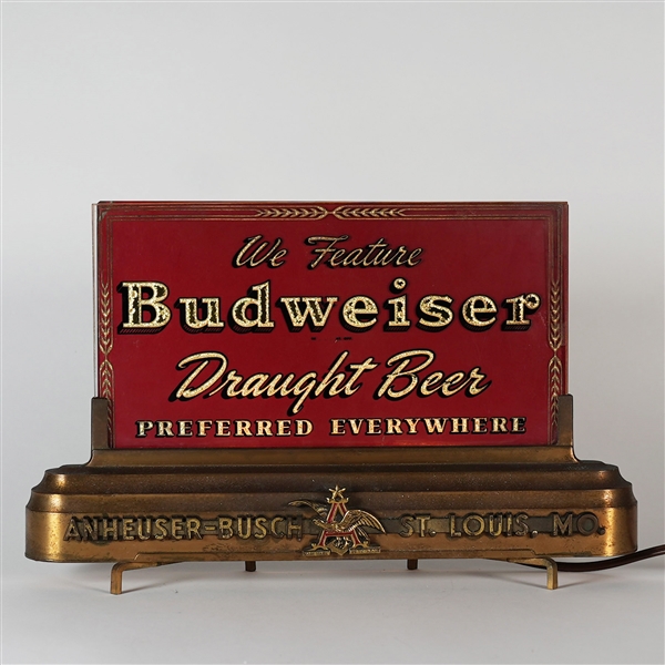 Budweiser Draught Beer Preferred Everywhere ROG Illuminated Sign