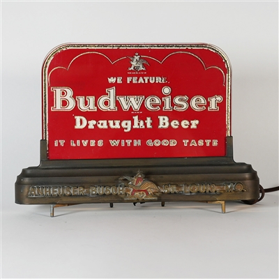 Budweiser Draught Beer It Lives With Good Taste ROG Illuminated Sign