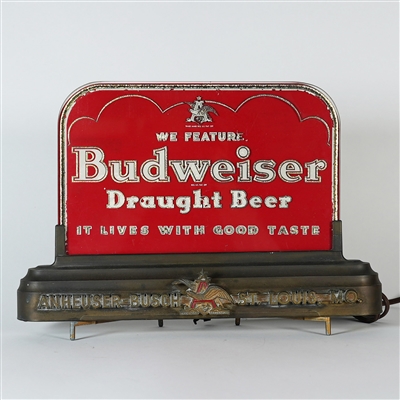 Budweiser Draught Beer It Lives With Good Taste ROG Illuminated Sign