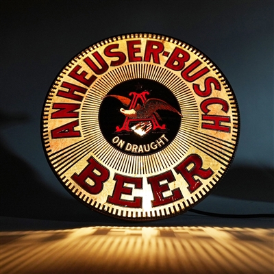 Anheuser Busch Beer On Draught Convex ROG Illuminated Sign