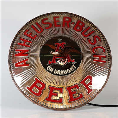 Anheuser Busch Beer On Draught Convex ROG Illuminated Sign