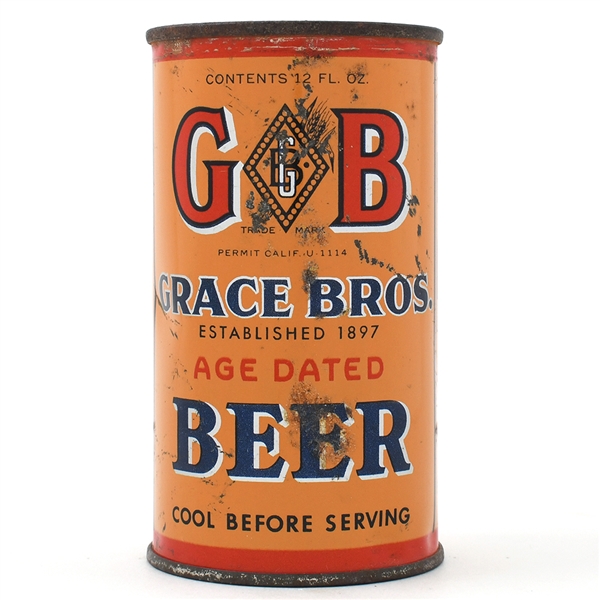 Grace Brothers GB Beer Instructional Flat Top DARK ORANGE 67-32 USBCOI 311