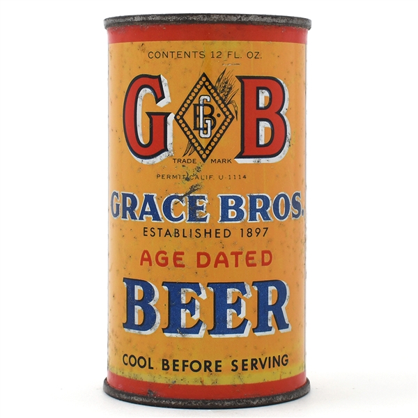 Grace Brothers GB Beer Instructional Flat Top PALE ORANGE 67-29 USBCOI 311