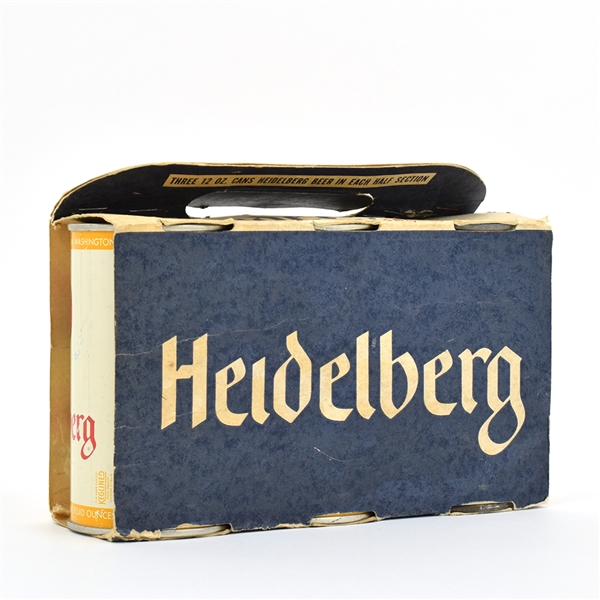 Heidelberg Beer Cardboard Carton With 3 Flat Top Cans 81-11, 81-12