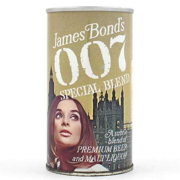 James Bonds 007 Malt Liquor Pull Tab PARLIAMENT AT NIGHT 82-30