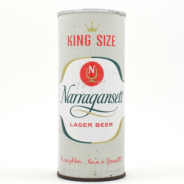 Narragansett Beer 16 Ounce Zip Top SPLIT LABEL 157-12