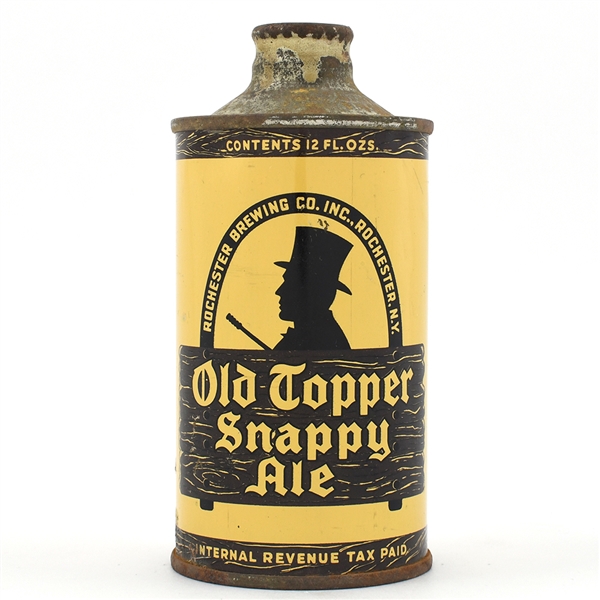 Old Topper Snappy Ale Cone Top YELLOW TEXT 178-7