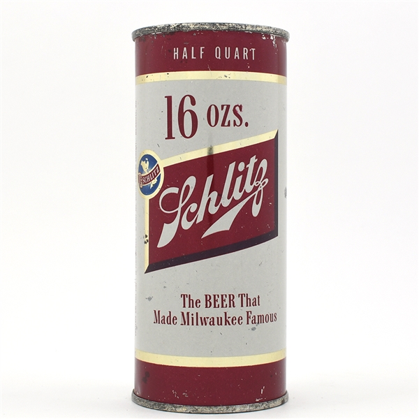 Schlitz Beer 16 Ounce Flat Top MILWAUKEE 1957 235-28