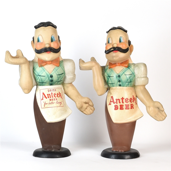 Anteek Beer Large 1930s Statues 2 Different RARE