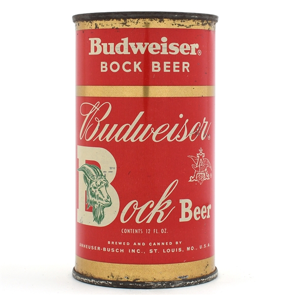 Budweiser Bock Flat Top RARE THIS CLEAN 44-26