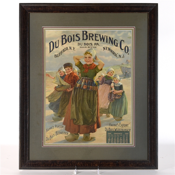 Du Bois Brewing Pre-Prohibition 1909 Lithograph Calendar Sign