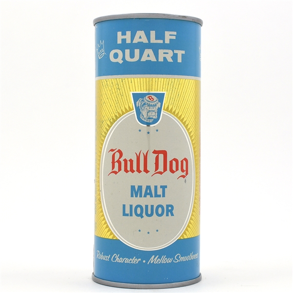 Bull Dog Malt Liquor 16 Ounce Pull Tab Lidded as a Flat Top USBCII 144-2