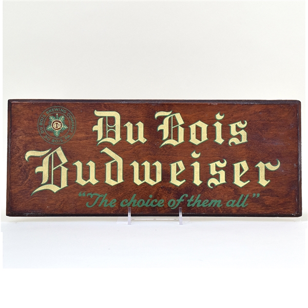 Du Bois Budweiser 1940s Wood Sign