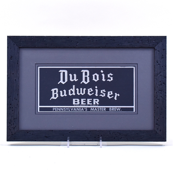 Du Bois Budweiser Small 1940s Mirrored Glass Sign