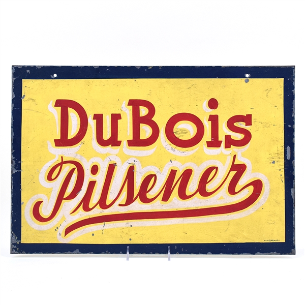 Du Bois Pilsener 1930s Hand-Lettered Tin Sign