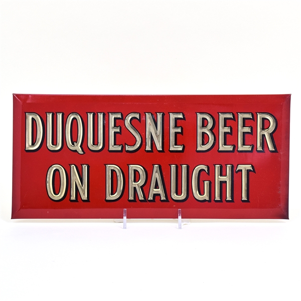 Duquesne Beer On Draught 1930s Tin-Over-Cardboard Sign 1 of 2