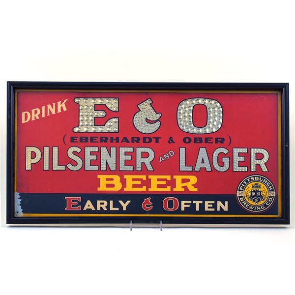 E and O Beer 1930s Tin Sign