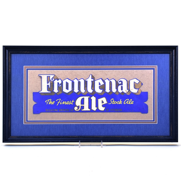 Frontenac Ale 1930s Die Cut Cardboard Sign