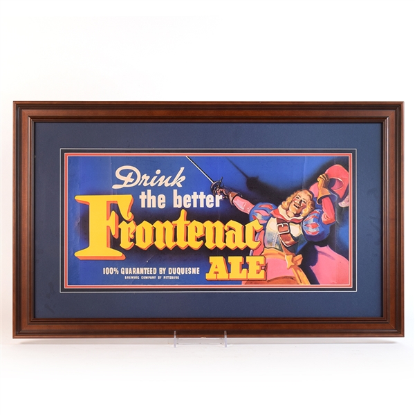 Frontenac Ale 1930s Paper Sign-Poster CAVALIER