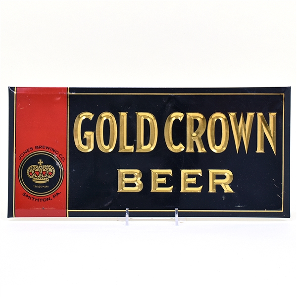 Gold Crown Beer 1930s Tin-Over-Cardboard Sign