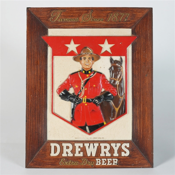 Drewrys Canadian Horse Mountie Composite Sign