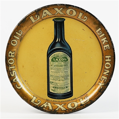 Laxol Castor Oil Like Honey Advertising Tip Tray