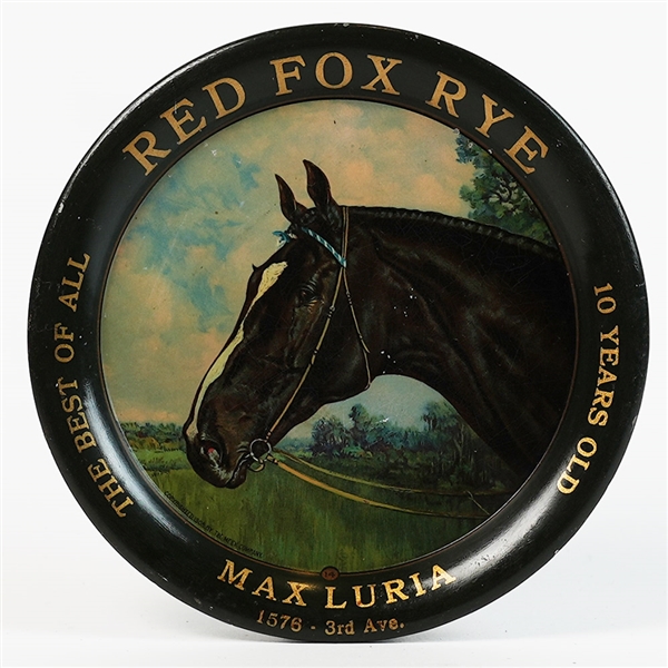 Red Fox Rye Max Luria Best All 10 Years Old Tip Tray