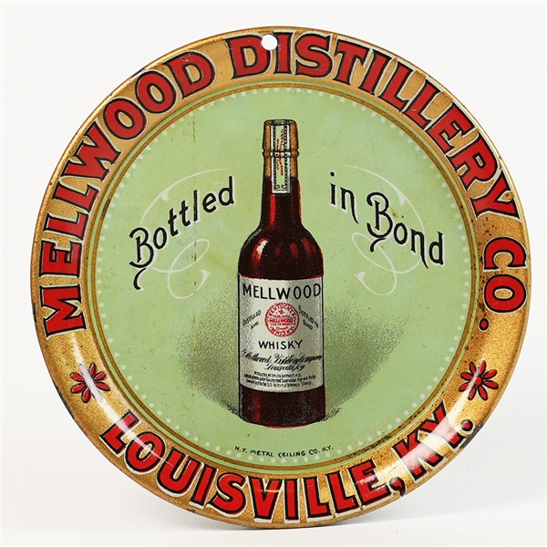 Mellwood Distillery Bottled in Bond Whisky Louisville KY Tip Tray RARE