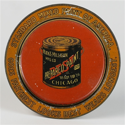 Standard Mixed Paint Heath Milligan Chicago Tin Litho Antique Tip Tray