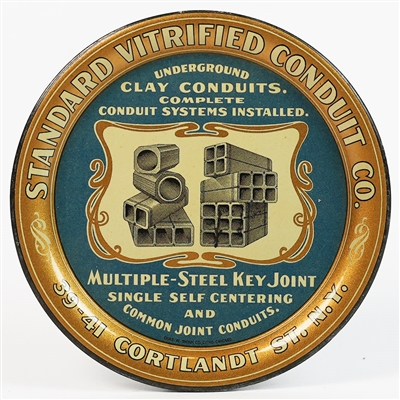 Standard Vitrified Underground Clay Conduit Tin Litho Tip Tray OUTSTANDING