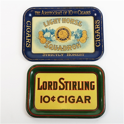 Light Horse Squadron and Lord Stirling Cigar Tip Tray PAIR