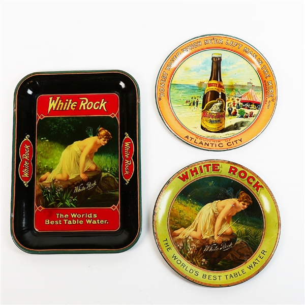 White Rock Worlds Best Table Water Atlantic City Tip Tray SET OF 3