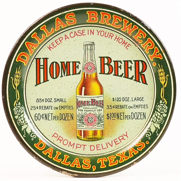 Dallas Brewery Home Beer Prompt Texas Pre-proh Tip Tray