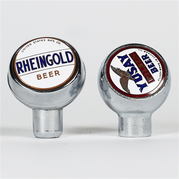 Rheingold Yusay Beer Chrome Tap Knobs CHICAGO