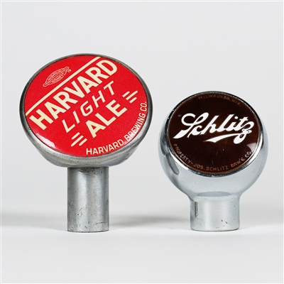 Harvard Light Ale and Schlitz Chrome Tap Knob