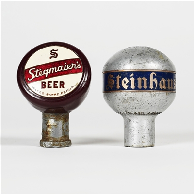 Stegmaiers and Steinhaus Beer Tap Knob PAIR