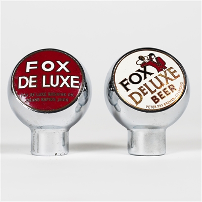 Fox De Luxe Beer Chrome Tap Knob PAIR